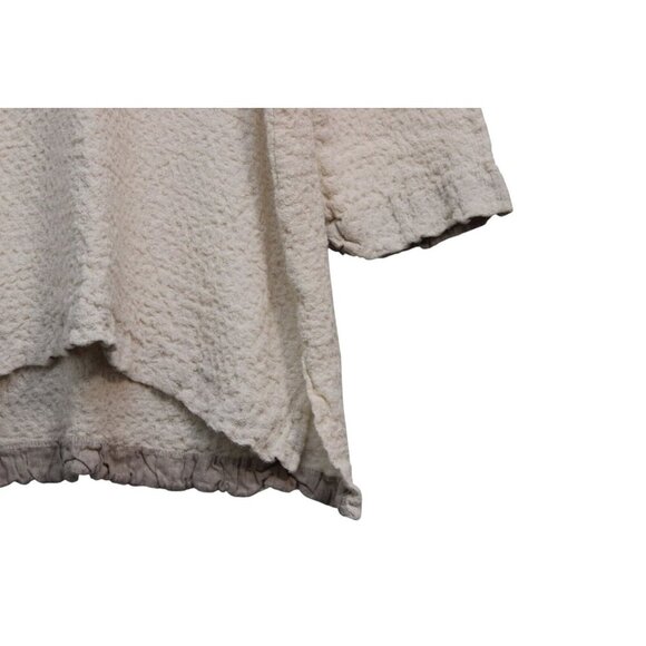 100% Linen Sweater Small Medium Oversized Relaxed Lagenlook Beach Boho Woven - Picture 5 of 14